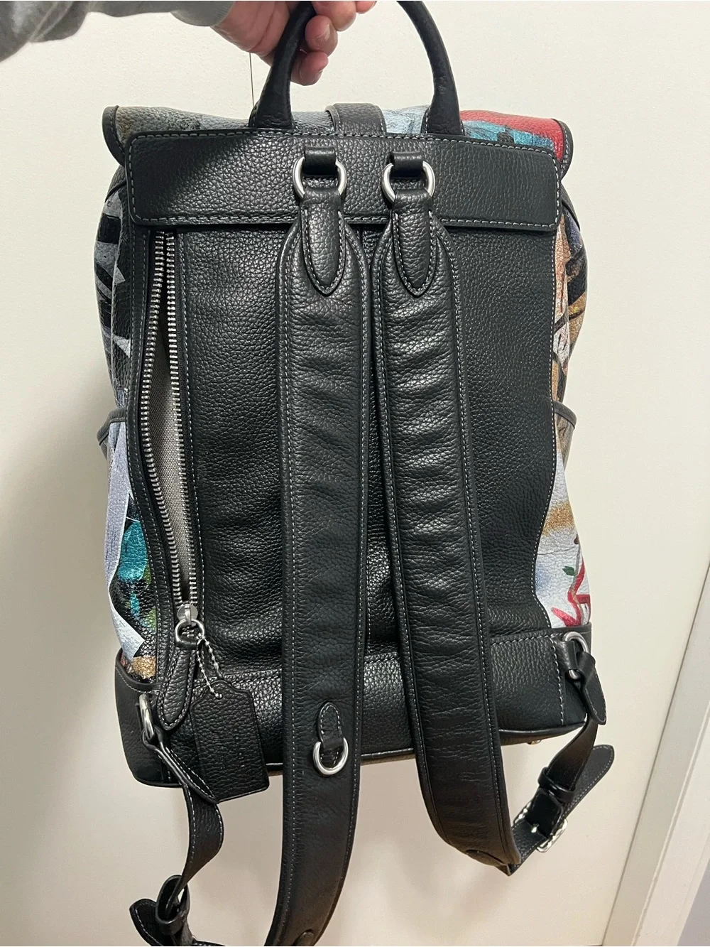 Coach Mint+SERF CLD676 Leather Multicolor Backpack Women's Mens KNB1563 Grafitti